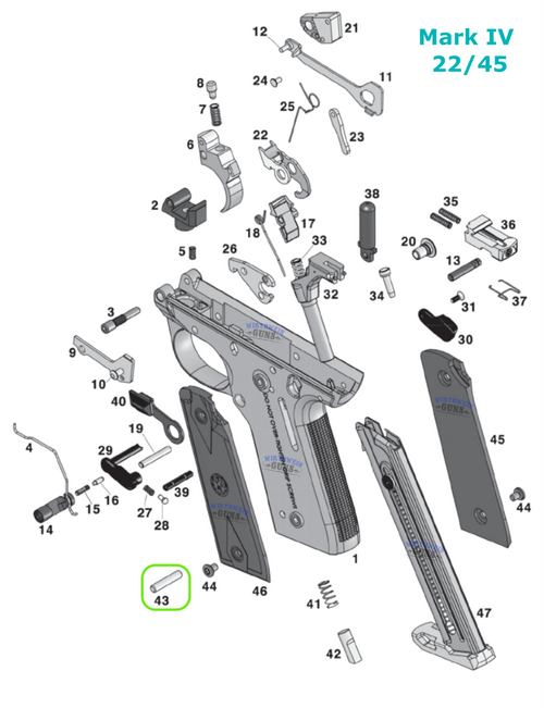 Factory Ruger Mark IV 4 Magazine Assist Pin