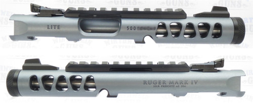 Mark IV 4 Ruger NEW *NON Threaded* Take Off Diamond Gray Anodized LITE Upper with Rail and Sights 43921