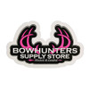 Bowhunters Supply Store 4 x 2.25 Decal w/Pink Antlers