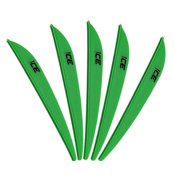 Bohning 3in Ice Vane Neon Green - 12 Pack
