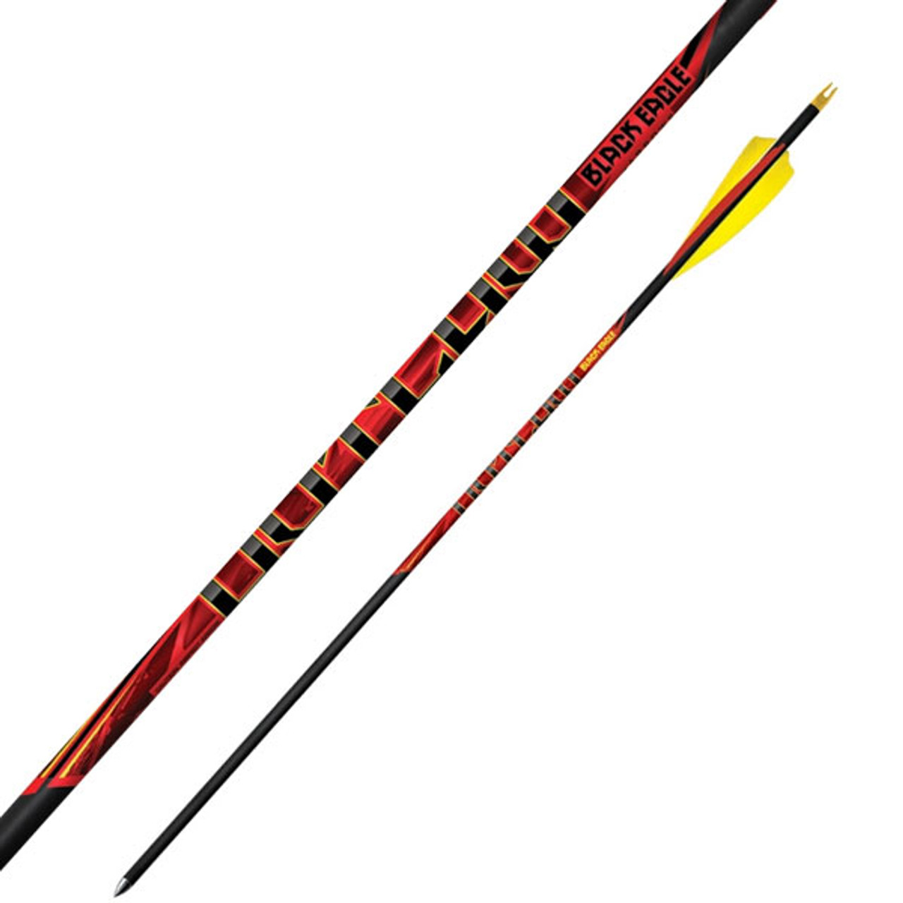 Black Eagle Outlaw Feather Fletched Arrows - .005" 6 Pack - 350