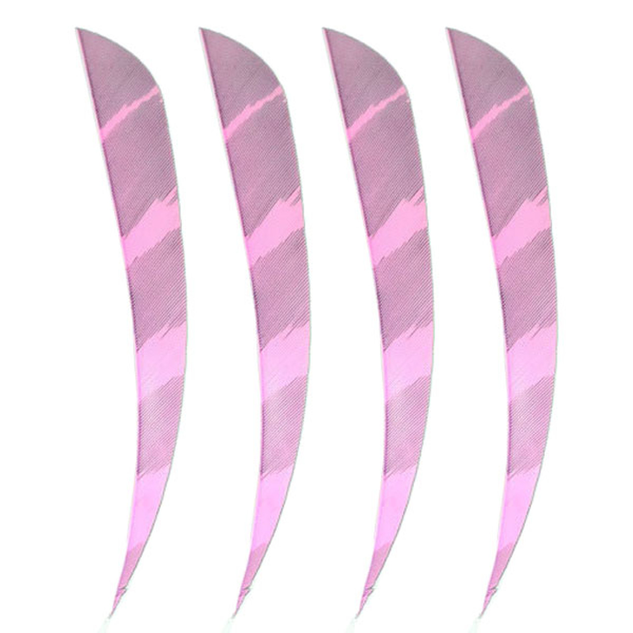 Muddy Buck Gear 4" Parabolic RW Barred Feathers - 50 Pack (Flo Pink)