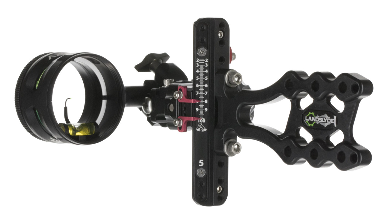 Axcel LANDSLYDE Slider Sight - Non-Dampened - with AV-31 Scope - Single Pin - .019 Red Fiber - Black Sight