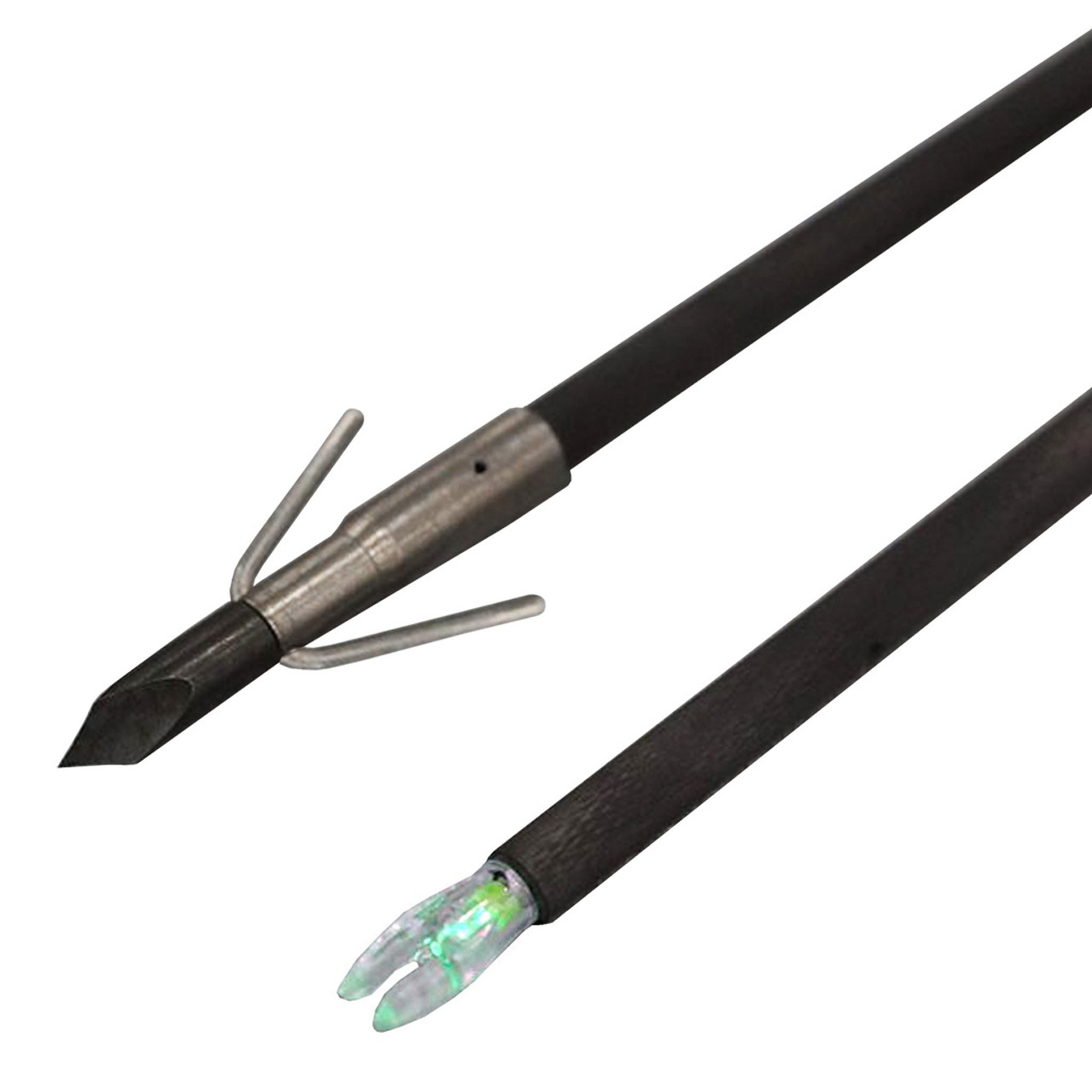 Muzzy Lighted Carbon Bowfishing Arrow w/Carp Point, Slide & Nock 2pk Bowhunters Supply Store