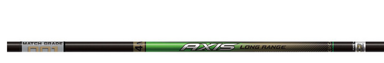 Easton - AXIS 4MM LONG RANGE - MATCH GRADE - Bare Shaft - 340 Spine - w/ HO - 12pk