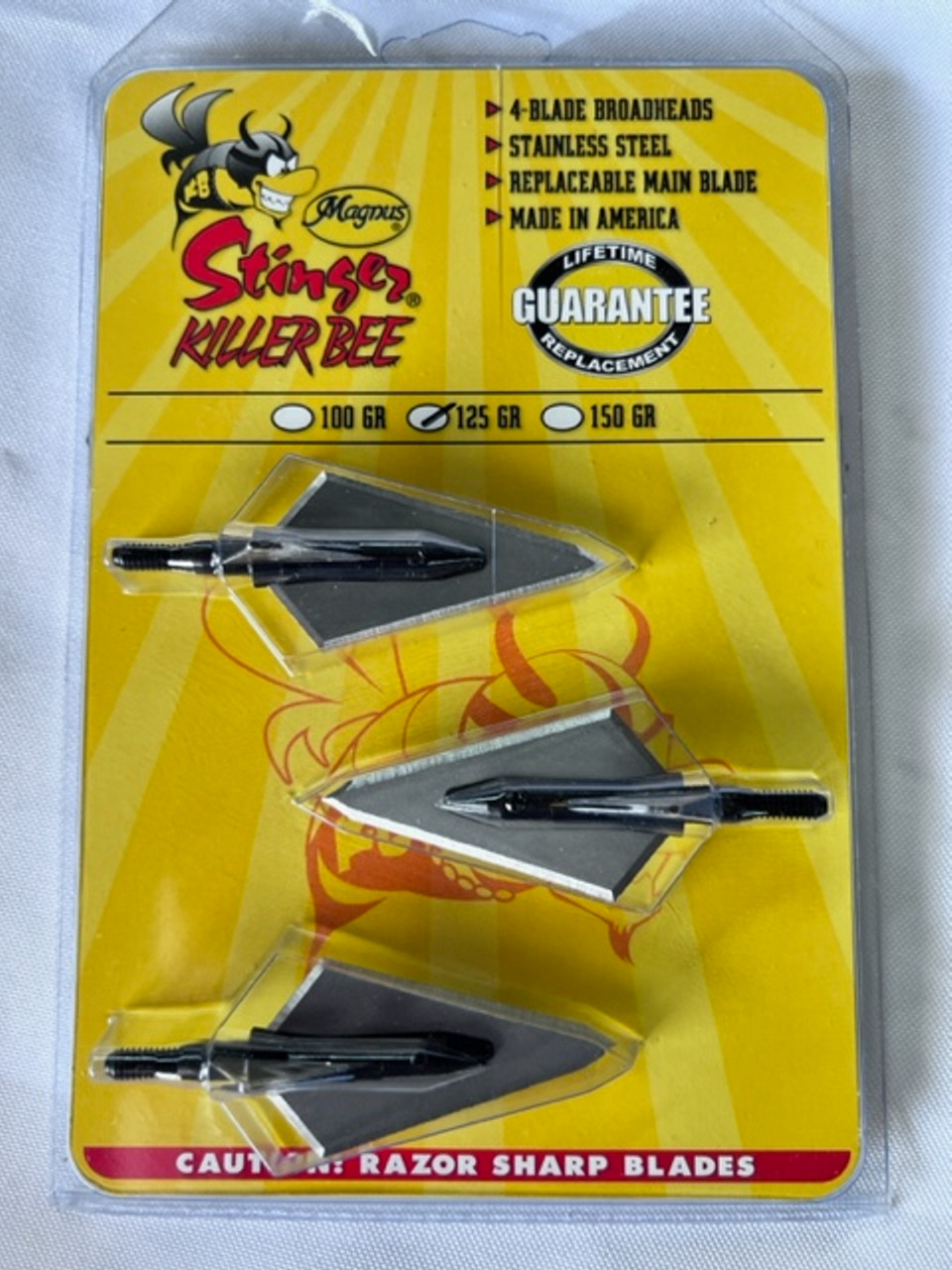 Magnus Killer Bee Stinger Crossbow 4 Blade Broadheads Blades 3 pk