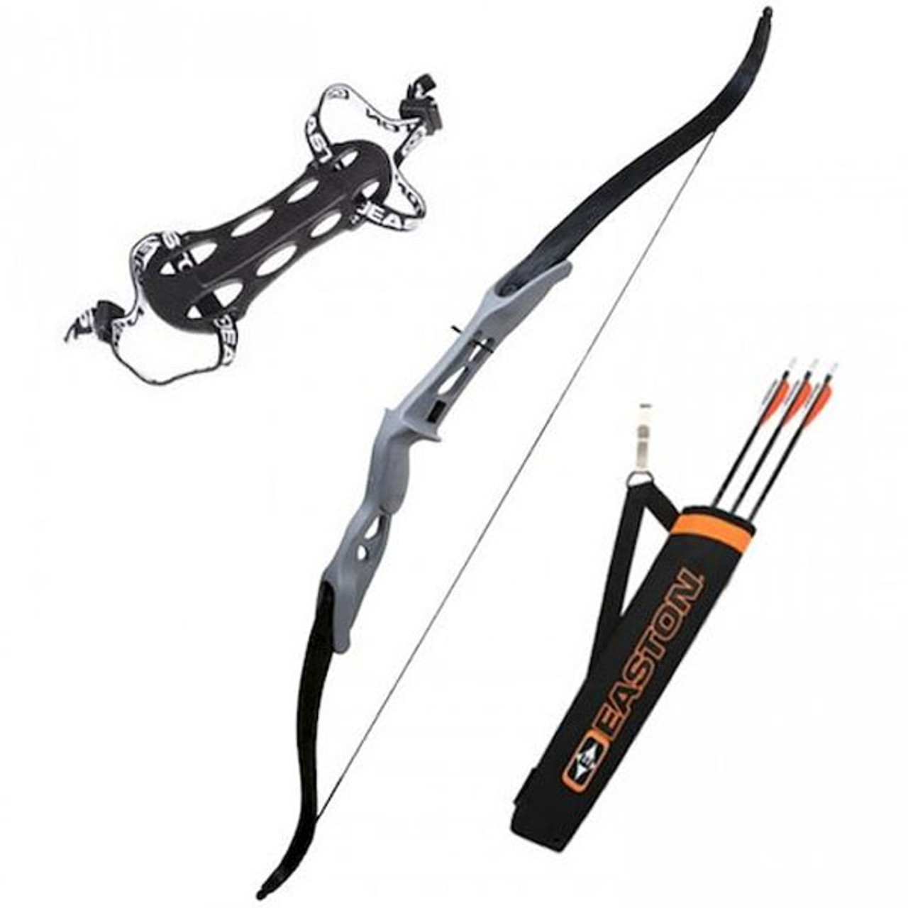 Easton Youth Recurve Bow Arch Kit Blk arrows  Black Arrows and Quiver