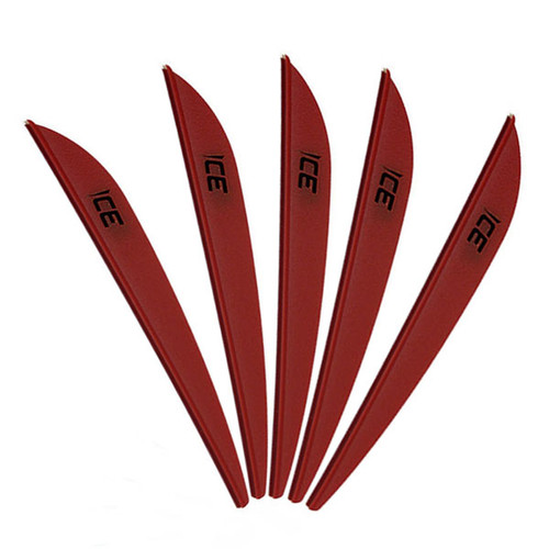 Bohning 3in Ice Vane Red - 12 Pack