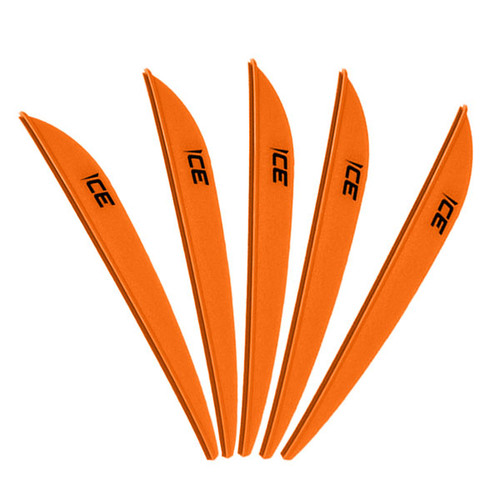 Bohning 3in Ice Vane Neon Orange - 12 Pack