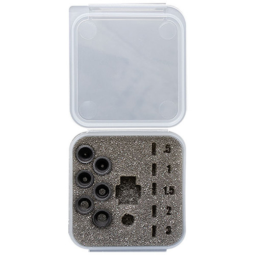 Specialty Archery Podium Peep Aperture Kit contains all 6 Apertures