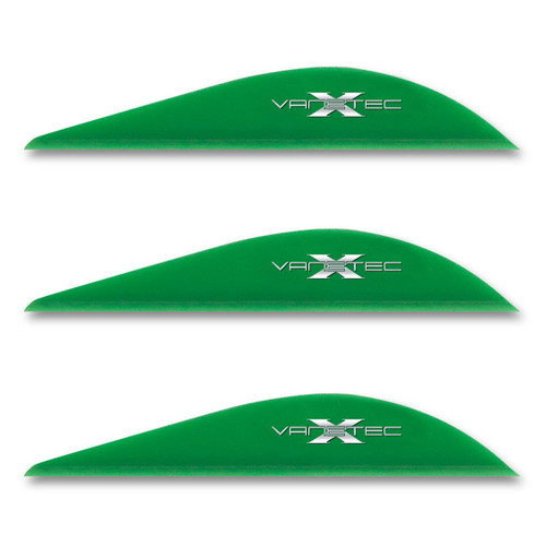 VaneTec 2.3" Super Spine Vanes - Green - 100pk