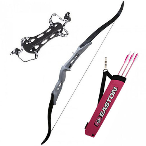 Easton Youth Recurve Bow Arch Kit Pnk arrows  Pink Arrows and Quiver