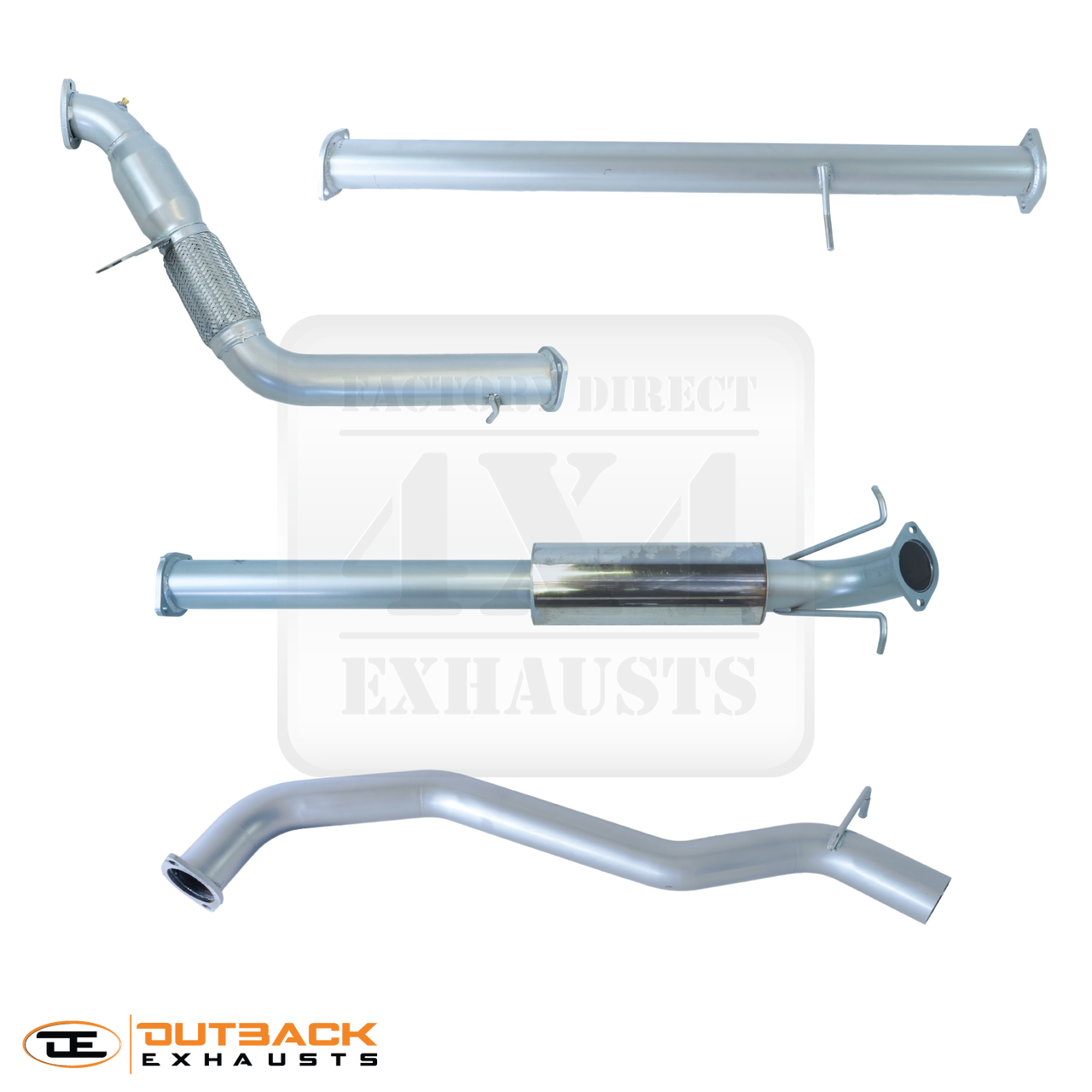 Outback Exhaust system to suit FORD RANGER MAZDA BT50 3.2L 5Cyl 3" 409  Stainless Exhaust System