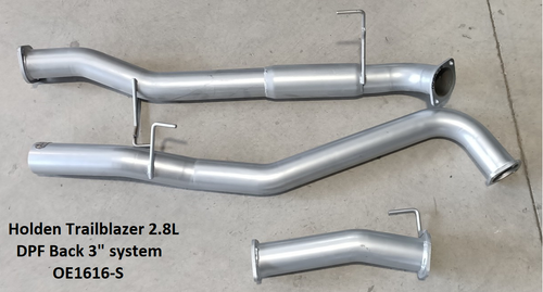 Outback Exhaust system to suit  HOLDEN TRAILBLAZER WAGON 2.8L DPF BACK 3" 409 Stainless Steel Exhaust System