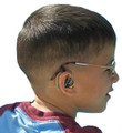 Our SafeNSound Duo™ attaches a BTE hearing instrument and glasses without the strap portion. This product is excellent for those who wish to keep both items snug and secure without the adjustable strap. This product is available in Black or Clear and comes in either a 2 item package or 4 item Value Pack.