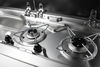 2-burner hob / sink combination with glass lids - LEFT burners