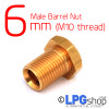 Autogas Male Barrel Nut 6mm output M10 thread