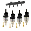 hana 2001 gold 4 cylinders single injector set with distribution unit autogas lpg cng
