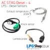 AC STAG Diesel LPG Autogas Knock Sensor, Lambda probe, exhaust temperature probe