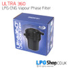 Ultra 360 LPG CNG Gas Vapour Filter adjustable with cartridge universal 12mm