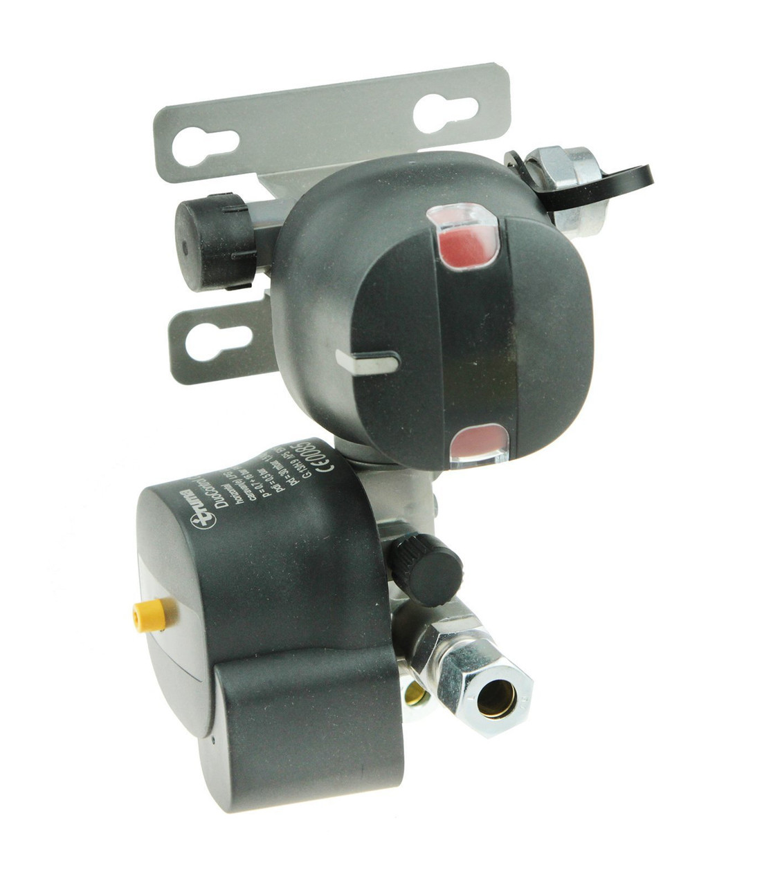 Truma DuoControl CS gas pressure regulator vertical 2 x G.36 -> 10 or 8 mm