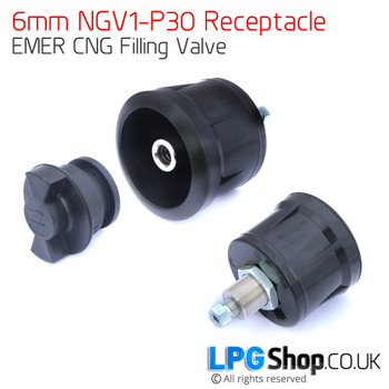 EMER NGV1-P30 Receptacle complete with box, counterbox, cap without microswitch for Ø6mm pipe EMER NGV1-P30 Receptacle complete with box, counterbox, cap without microswitch for Ø6mm pipe