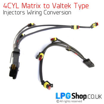 4CYL MATRIX Injectors to Valtek Plug Connector 4CYL MATRIX Injectors to Valtek Plug Connector