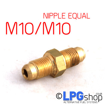 connecting nipple M10 autogas equal brass thread connecting nipple M10 autogas equal brass thread