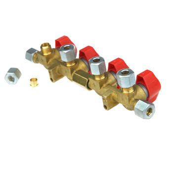 Gas Manifold Distribution Block 4 way Gas Manifold Distribution Block 4 way