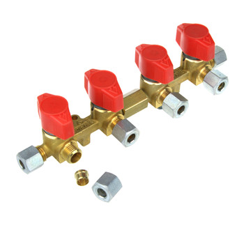 Gas Manifold Distribution Block 4 way Gas Manifold Distribution Block 4 way