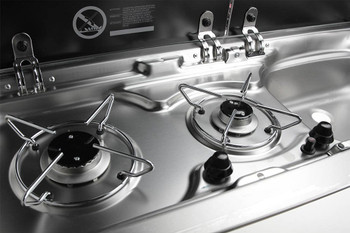 SMEV 9222 2-burner Gas Hob RIGHT Sink for Motorhomes