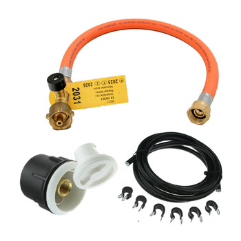 GasBank connection box for single bottle with white box recessed filling point