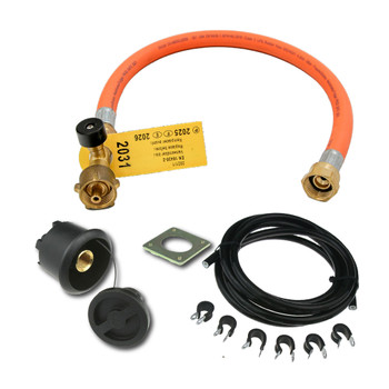 GasBank connection box for single bottle with black box recessed filling point