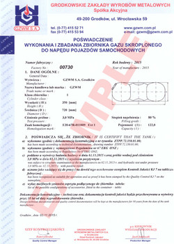 gzwm 4 hole lpg tank autogas certificate 67 europe regulations example
