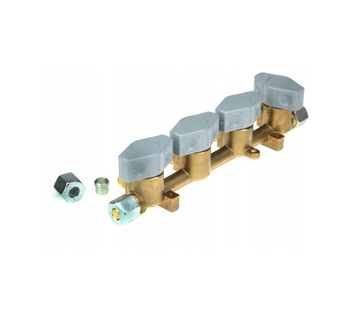 GOK 3 Way Gas Manifold 8mm - side view