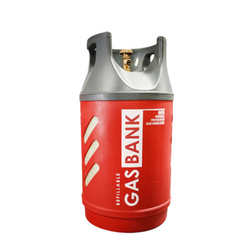 GasBank SINGLE 10kg 24.5L Composite Light LPG Refillable Gas Cylinder - front view