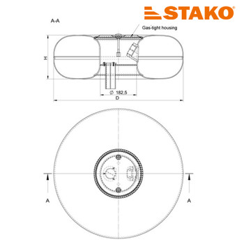 STAKO 720-240-77Liters 30degrees Toroidial Internal Tank STAKO 720-240-77Liters 30degrees Toroidial Internal Tank