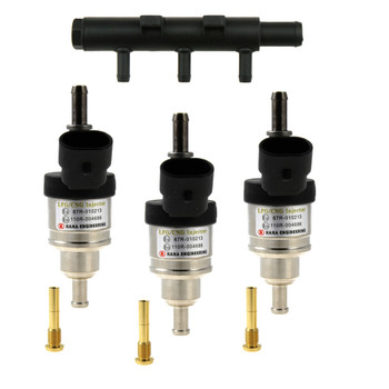 HANA 2001 gold 3 cylinder single injectors set for autogas lpg cng with distributor HANA 2001 gold 3 cylinder single injectors set for autogas lpg cng with distributor