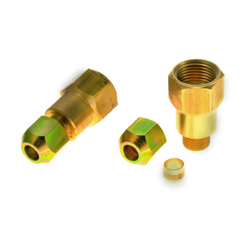 JIC 3/4UNF to 8mm Pipe Reduction with Olive and Nut JIC 3/4UNF to 8mm Pipe Reduction with Olive and Nut
