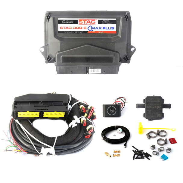 AC STAG 6Cylinder QMAX OBD ECU Controller with wiring loom switch sensors and accessories