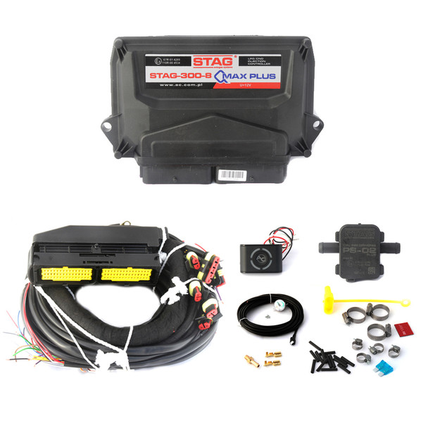 AC STAG 8Cylinder QMAX OBD ECU Controller with wiring loom switch sensors and accessories