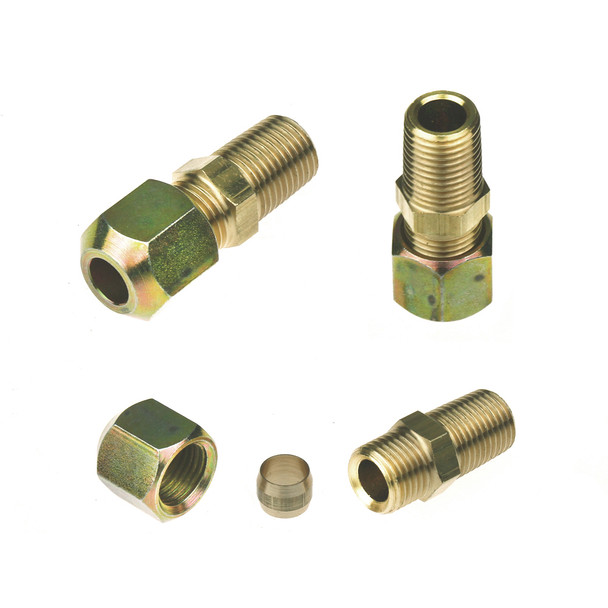 R1/4" G1/4" to G1/4" 8mm Copper Pipe Connector