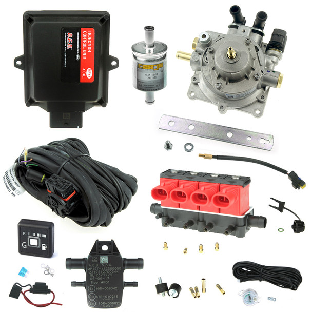 4 Cylinder autogas conversion kit based on AEB MP48 ECU with Valtek CPR and Type-32 Injectors