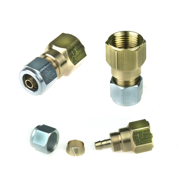 3/4" UNF Female 4-Hole to Polypipe 8mm Adapter