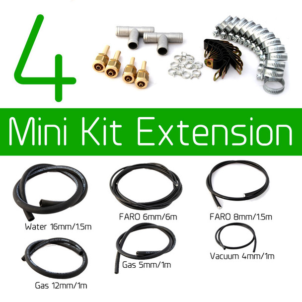 4CYL Full Front Extension Kit - Hoses and Clips Kit