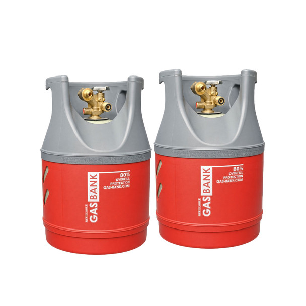 Set of 2 x 5kg GasBank gas bottles