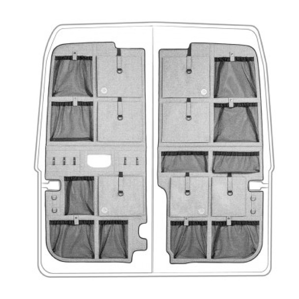 Rear Door Campervan Organizer Max H2 Volkswagen Crafter MAN TGE