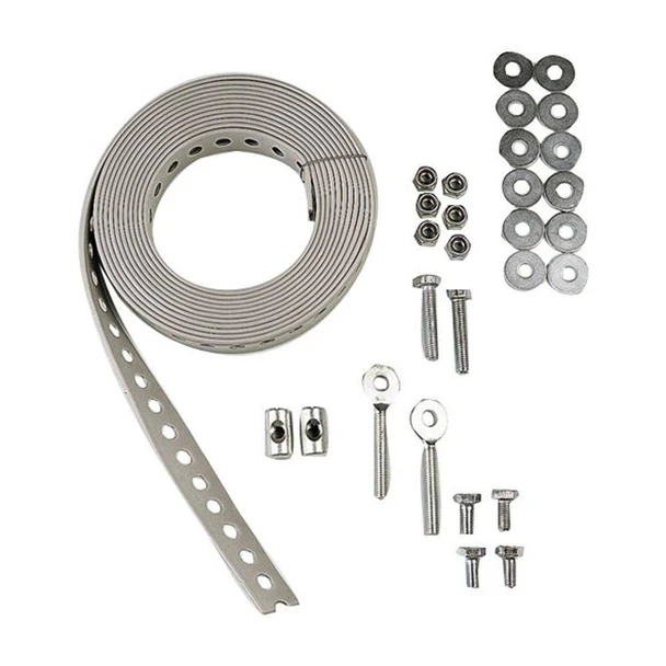 Lilie underfloor water or gas tank mounting kit with 4.5 metre heavy duty strap and brackets for campervan