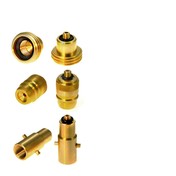 Set of 3 adaptors converting M10 Dish (PL) LPG Filling Point to European countries filling nozzles