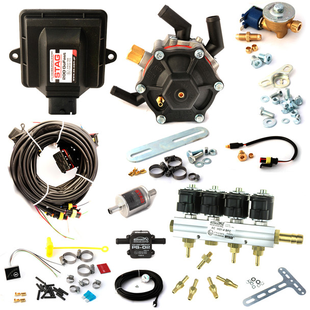 ac stag gofast 4 cylinders ecu lpg controller with r02 reducer and w01 injectors autogas lpg conversion kit